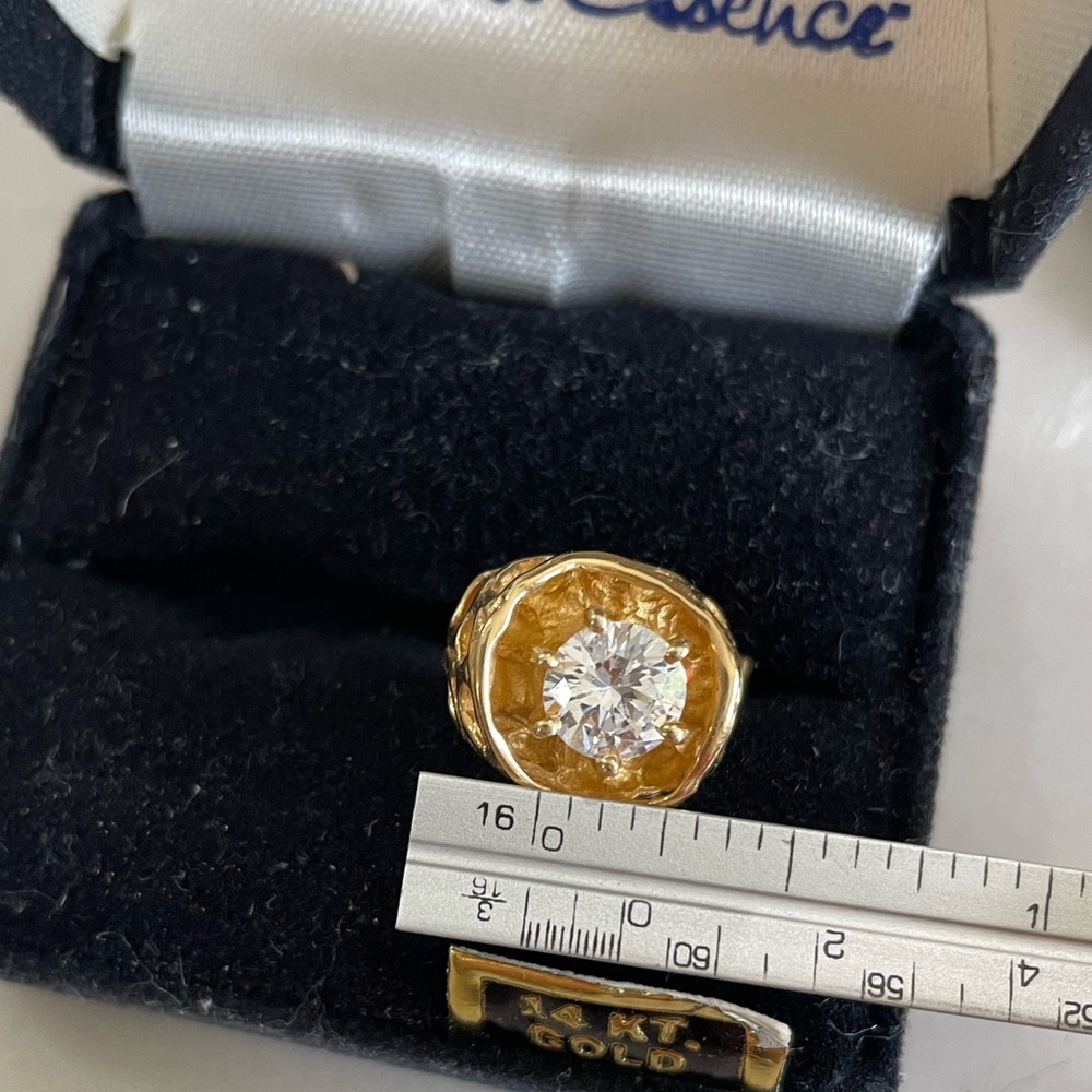 Diamond Essence 14k Solid Cufflinks Simulated Dia… - image 2